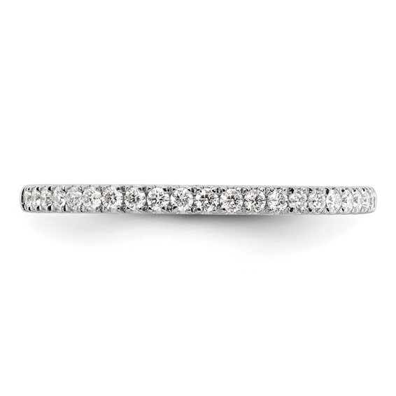 14k White Gold 1/5 carat Diamond Complete Wedding Band