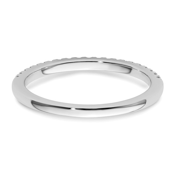 14k White Gold 1/5 carat Diamond Complete Wedding Band