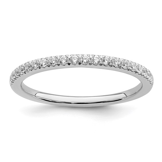 14k White Gold 1/5 carat Diamond Complete Wedding Band