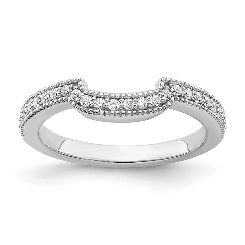 14K White Gold Lab Grown Diamond VS/SI+ G+ Wedding Band