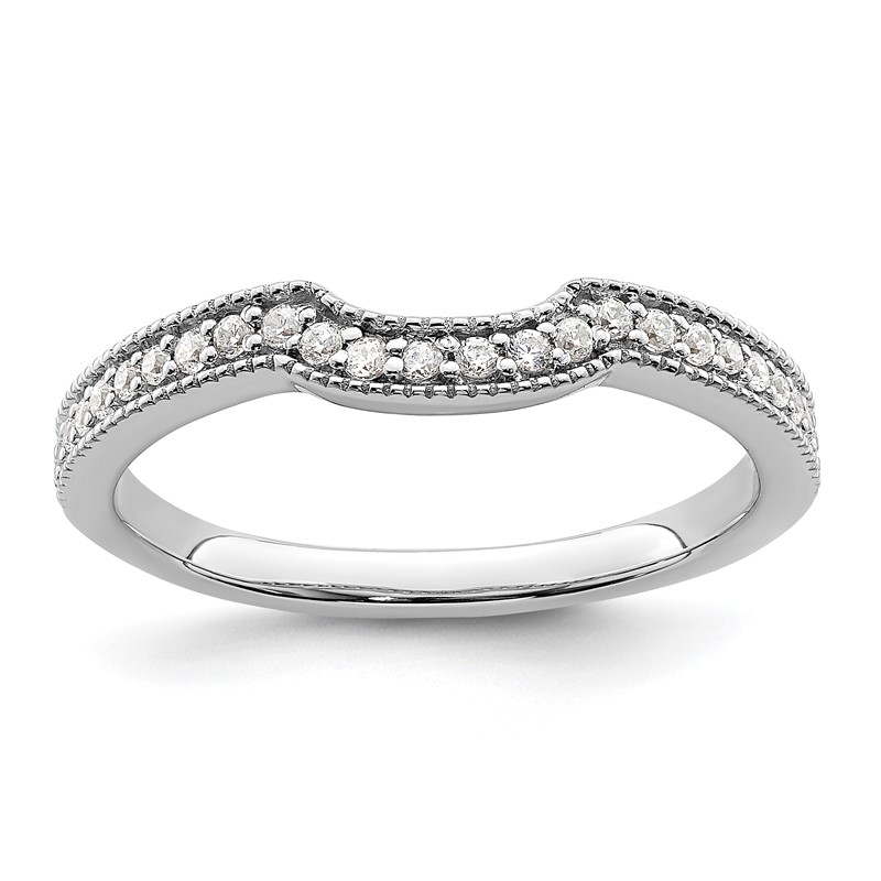 14K White Gold Lab Grown Diamond VS/SI+ G+ Wedding Band
