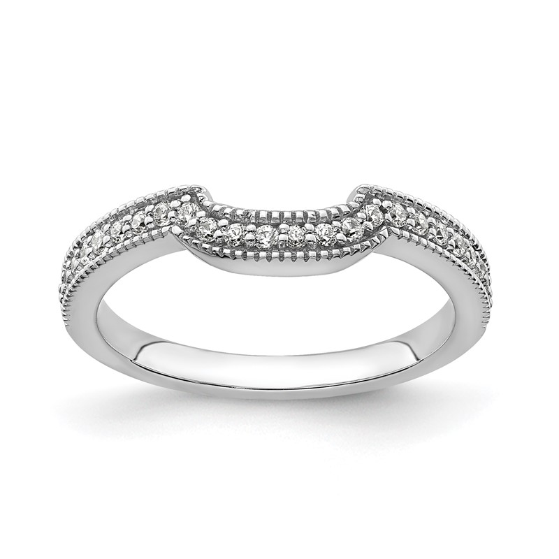 14K White Gold Lab Grown Diamond VS/SI+ G+ Wedding Band