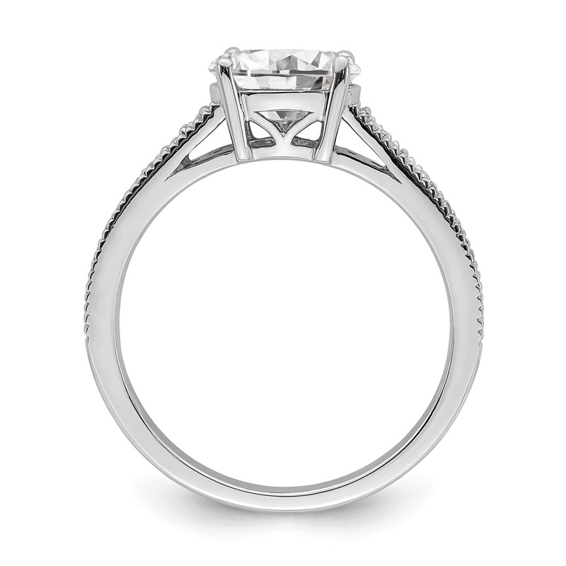 14K White Gold Lab Grown Dia. VS/SI+ G+ Semi-Mnt. Oval East/West Rin