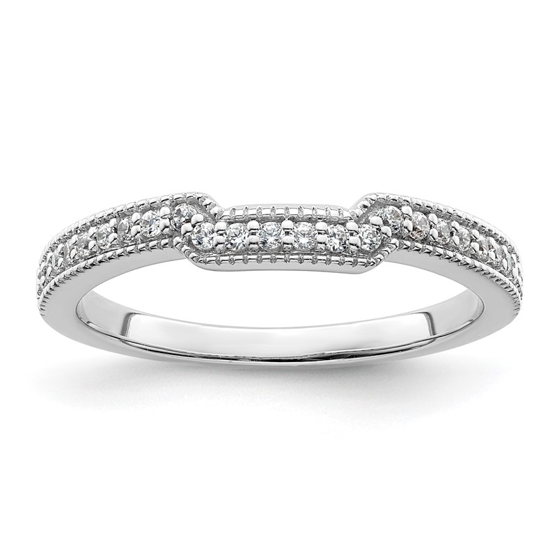 14K White Gold Lab Grown Diamond VS/SI+ G+ Wedding Band