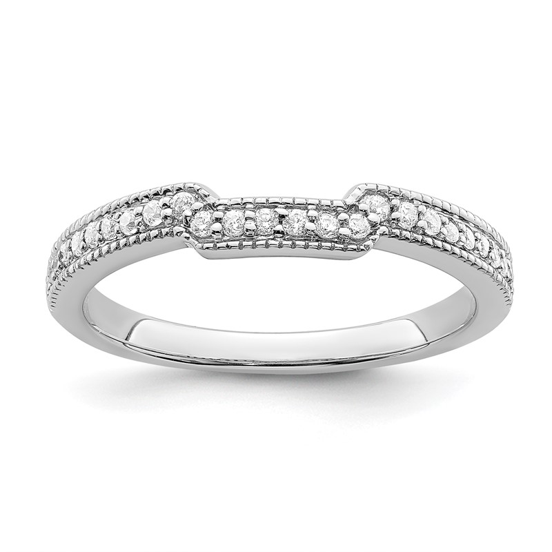 14K White Gold Lab Grown Diamond VS/SI+ G+ Wedding Band