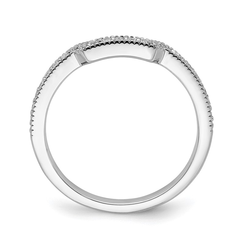 14K White Gold Lab Grown Diamond VS/SI+ G+ Wedding Band