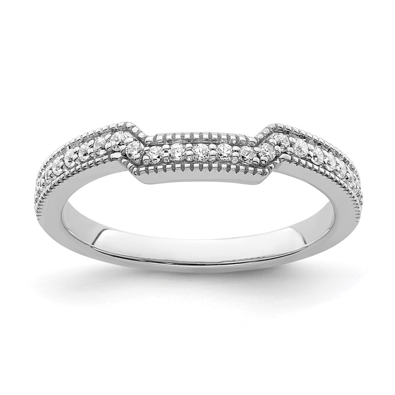14K White Gold Lab Grown Diamond VS/SI+ G+ Wedding Band