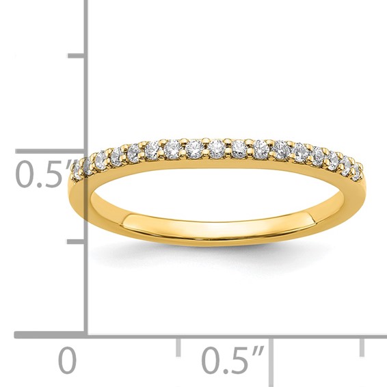 14k 1/6 carat Diamond Contoured Complete Wedding Band