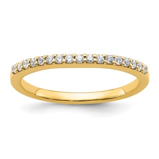 14k 1/6 carat Diamond Contoured Complete Wedding Band