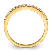 14K Yellow Gold Two Tone 0.20 Carat Lab Grown Diamond VS SI+ G+ Complete Wedding Band view 2