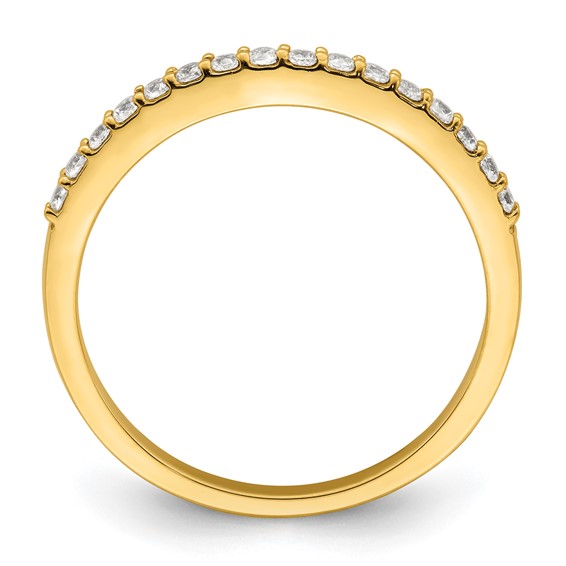 14k Two Tone 1/5 carat Lab Grown Diamond VS/SI+ G+ Complete Wedding Band