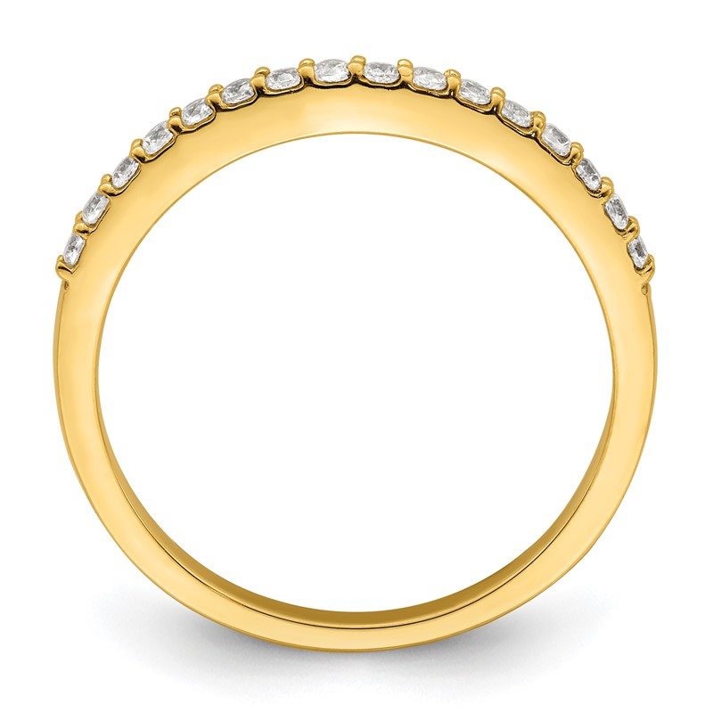 14k Two Tone 1/5 carat Lab Grown Diamond VS/SI+ G+ Complete Wedding Band