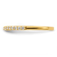 14K Yellow Gold Two Tone 0.20 Carat Lab Grown Diamond VS SI+ G+ Complete Wedding Band view 3