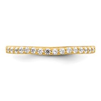 14K Yellow Gold Two Tone 0.20 Carat Lab Grown Diamond VS SI+ G+ Complete Wedding Band view 4