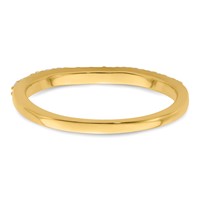 14K Yellow Gold Two Tone 0.20 Carat Lab Grown Diamond VS SI+ G+ Complete Wedding Band view 5