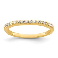 14K Yellow Gold Two Tone 0.20 Carat Lab Grown Diamond VS SI+ G+ Complete Wedding Band view 1