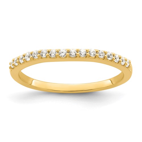 14K Yellow Gold Two Tone 0.20 Carat Lab Grown Diamond VS SI+ G+ Complete Wedding Band