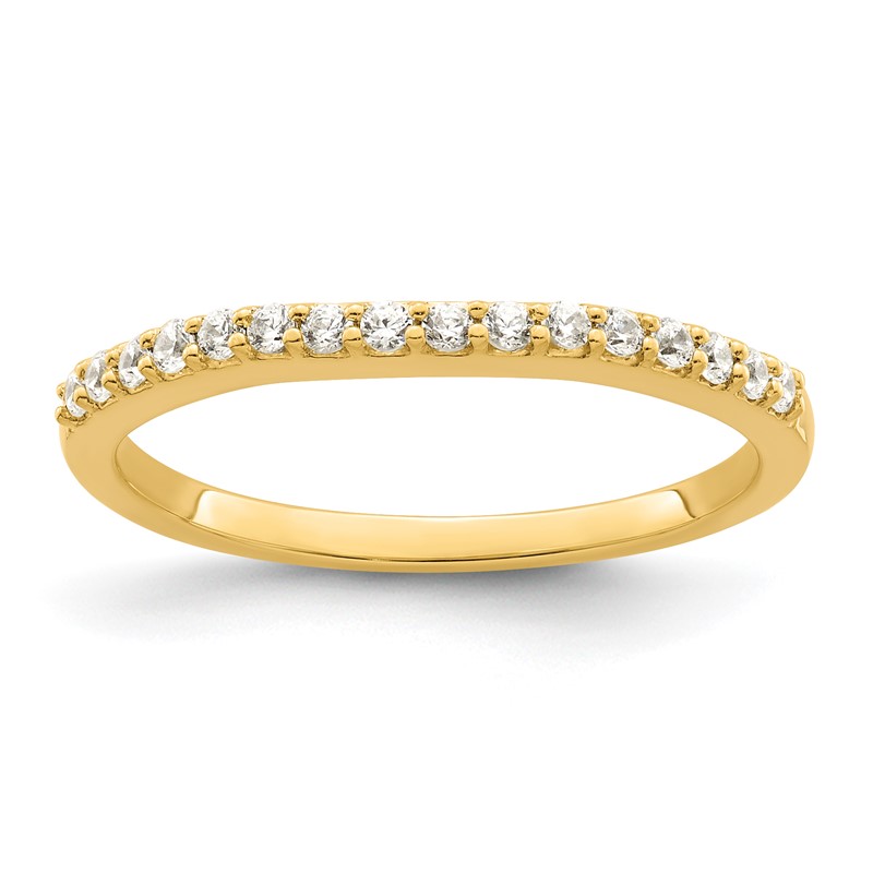 14k Two Tone 1/5 carat Lab Grown Diamond VS/SI+ G+ Complete Wedding Band