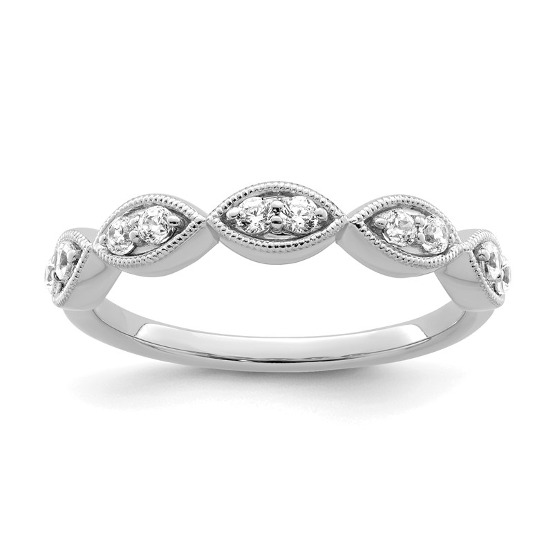 14k White Gold 1/4 carat Lab Grown Diamond VS/SI+ G+ Complete Ring