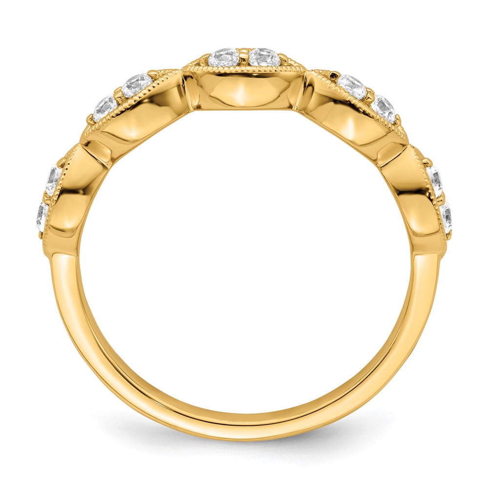 14k 1/4 carat Lab Grown Diamond VS/SI+ G+ Complete Ring (RM7942-025-YLG)