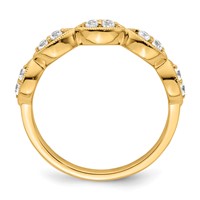 14K Yellow Gold 0.25 Carat Lab Grown Diamond VS SI+ G+ Complete Ring view 2