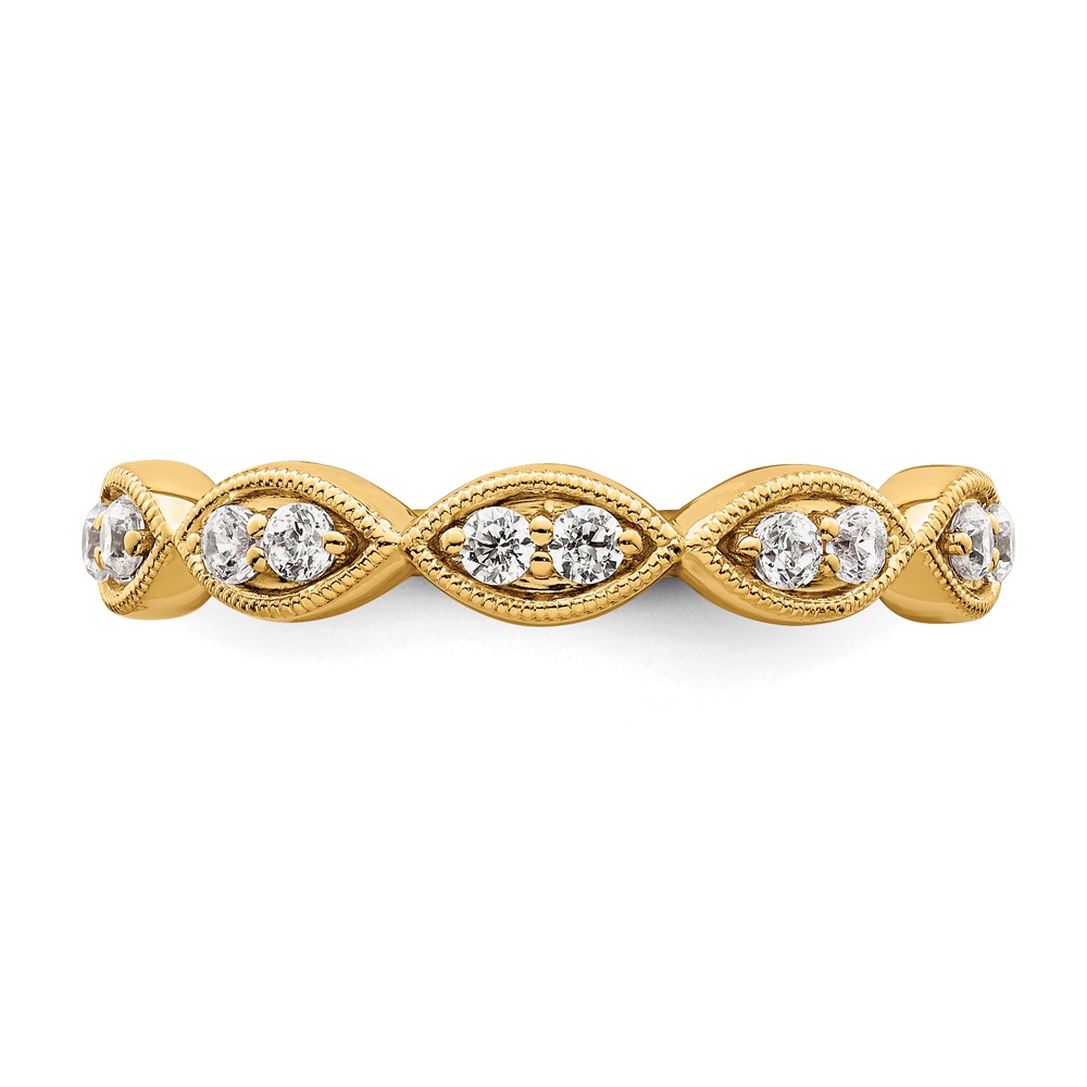 14k 1/4 carat Lab Grown Diamond VS/SI+ G+ Complete Ring (RM7942-025-YLG)