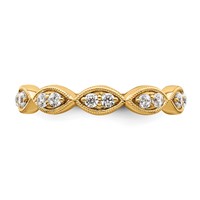 14K Yellow Gold 0.25 Carat Lab Grown Diamond VS SI+ G+ Complete Ring view 4
