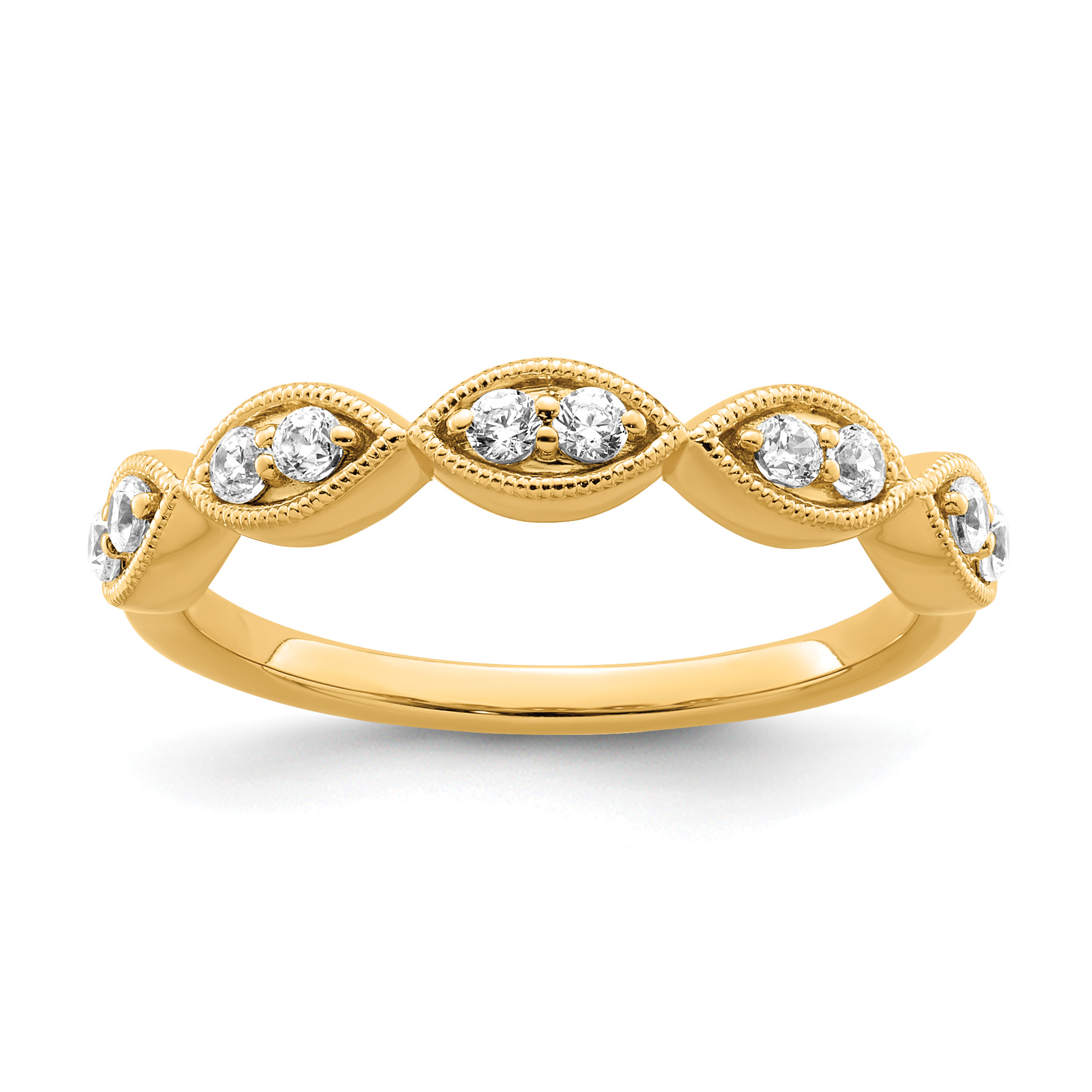 14k 1/4 carat Lab Grown Diamond VS/SI+ G+ Complete Ring (RM7942-025-YLG)