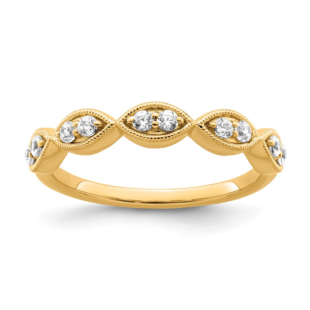 14K Yellow Gold 0.25 Carat Lab Grown Diamond VS SI+ G+ Complete Ring