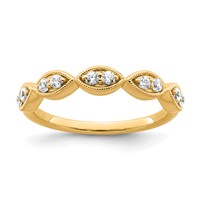 14K Yellow Gold 0.25 Carat Lab Grown Diamond VS SI+ G+ Complete Ring view 1