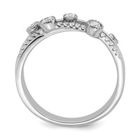 14K White Gold 0.25 Carat Lab Grown Diamond VS SI+ G+ Complete Criss Cross Ring view 2