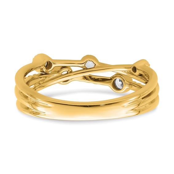 14K Lab Grown Diamond VS/SI FGH Criss Cross Ring