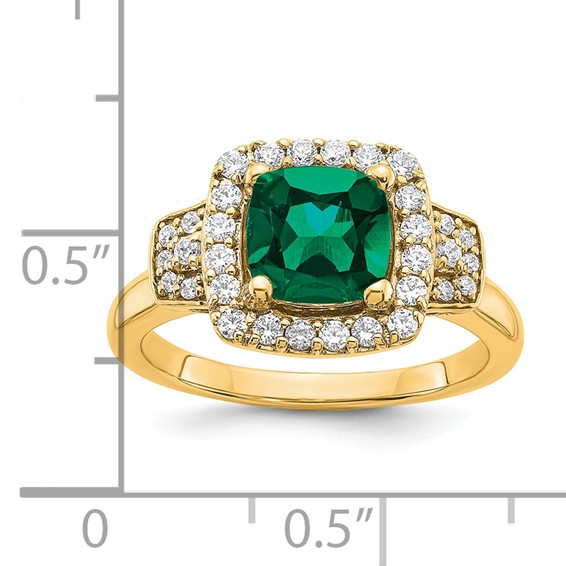 Lab Grown Diamond & Lab Created Gemstone Halo Rings