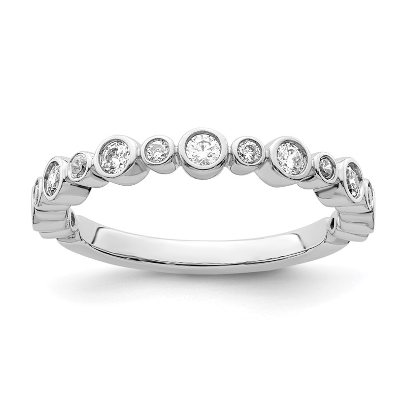 14K White Gold Lab Grown Diamond VS/SI+ G+ Band