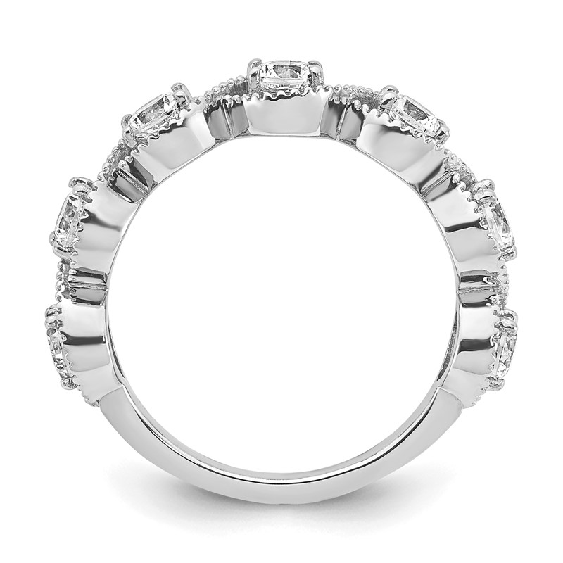 14K White Gold Lab Grown Diamond VS/SI+ G+ Band