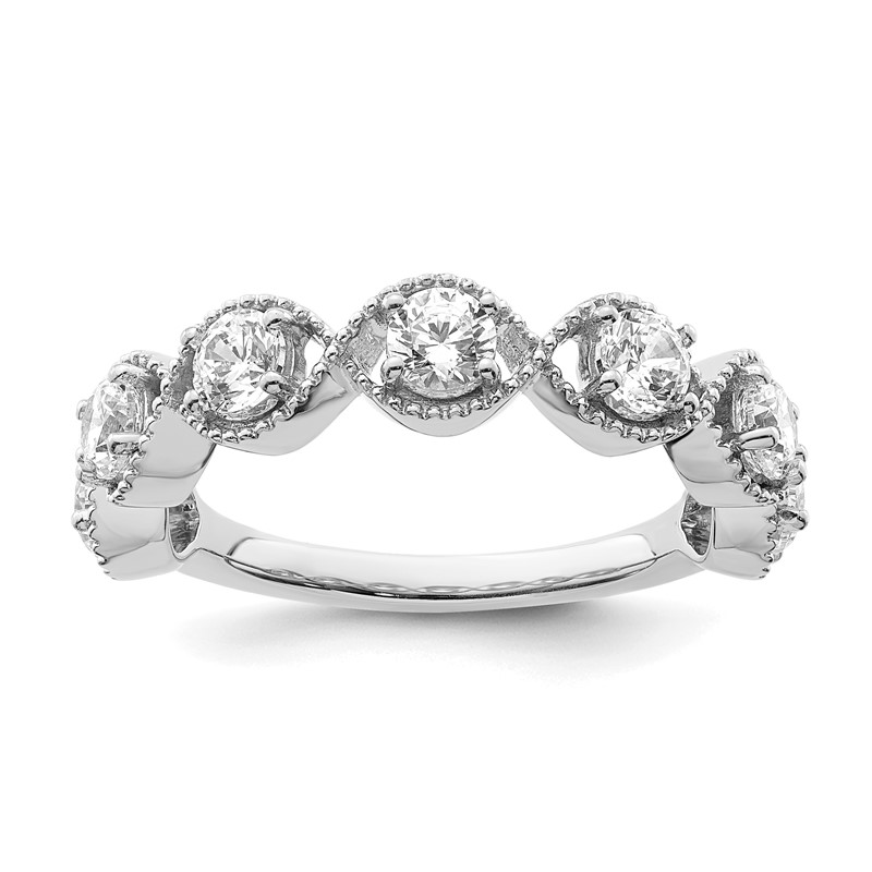 14K White Gold Lab Grown Diamond VS/SI+ G+ Band