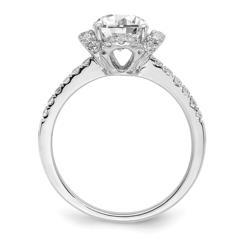 14K White Gold Lab Grown Diamond VS/SI+ G+ Round Semi-Mount Eng. Rin