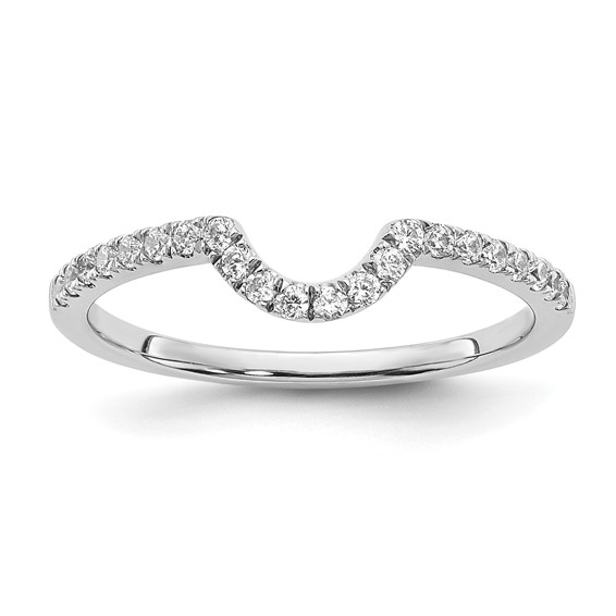 14K White Gold Lab Grown Diamond VS/SI+ G+ Matching Wedding Band