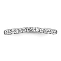 14K White Gold 0.50 Carat Lab Grown Diamond VS SI+ G+ Complete Set of Two Wedding Bands view 5