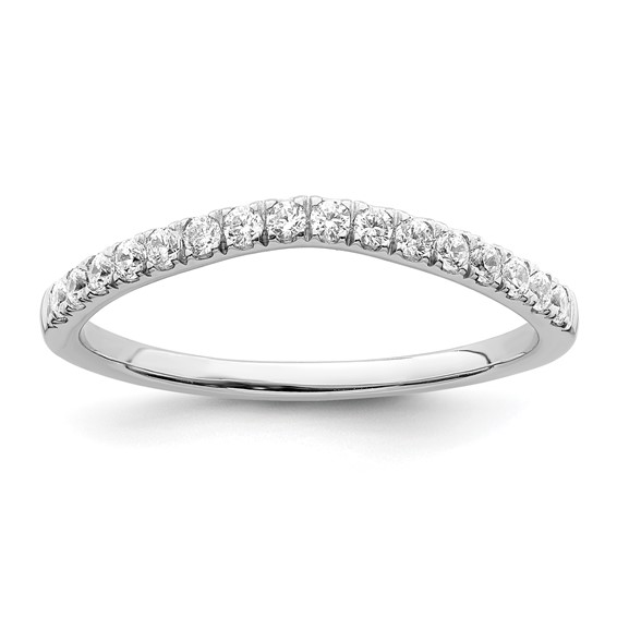 14k White Gold 1/2 carat Lab Grown Diamond VS/SI+ G+ Complete Set of Two Wedding Bands