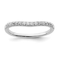 14K White Gold 0.50 Carat Lab Grown Diamond VS SI+ G+ Complete Set of Two Wedding Bands view 4