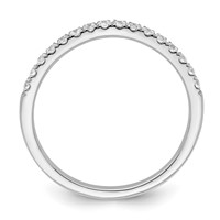 14K White Gold 0.50 Carat Lab Grown Diamond VS SI+ G+ Complete Set of Two Wedding Bands view 2