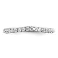 14K White Gold 0.50 Carat Lab Grown Diamond VS SI+ G+ Complete Set of Two Wedding Bands view 5