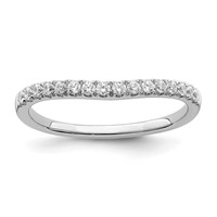 14K White Gold 0.50 Carat Lab Grown Diamond VS SI+ G+ Complete Set of Two Wedding Bands view 4