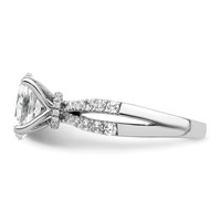 14K White Gold 1.62 Carat Certified Lab Grown Diamond VS+ F+ Oval Complete Engagement Ring view 3
