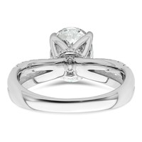 14K White Gold 1.62 Carat Certified Lab Grown Diamond VS+ F+ Oval Complete Engagement Ring view 5