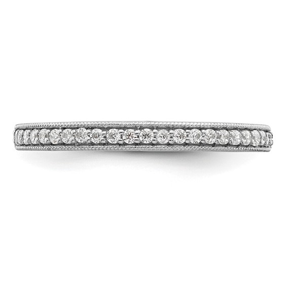 14K White Gold 1/6 carat Diamond Complete Wedding Band