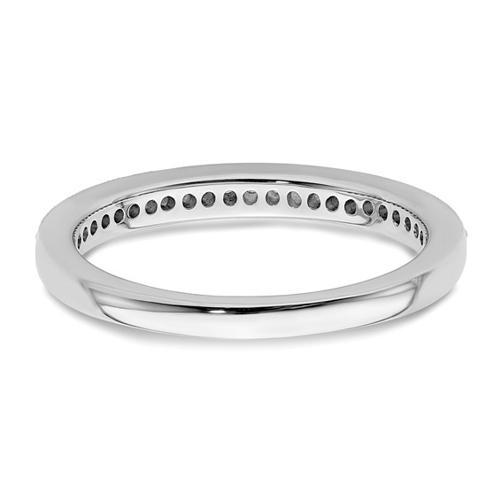 14K White Gold 1/6 carat Diamond Complete Wedding Band