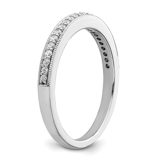 14K White Gold 1/6 carat Diamond Complete Wedding Band