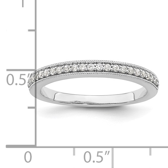 14K White Gold 1/6 carat Diamond Complete Wedding Band